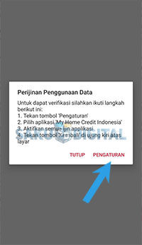 Muncul notifikasi Muncul notifikasi