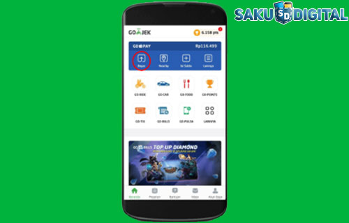 1 Buka Aplikasi Gojek DI hp