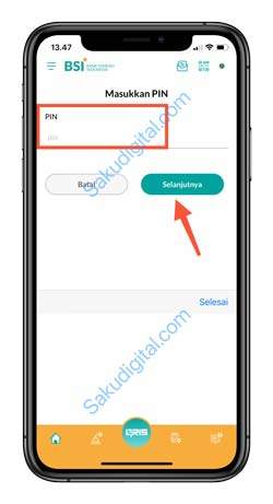 13 Input PIN BSI Mobile