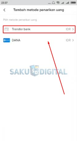 7 Pilih Transfer Bank 1