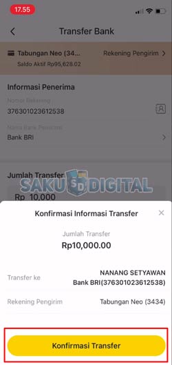 9 Konfirmasi Transfer