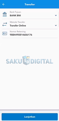 4. Pilih Bank, Pilih Metode Transfer & Masukkan VA